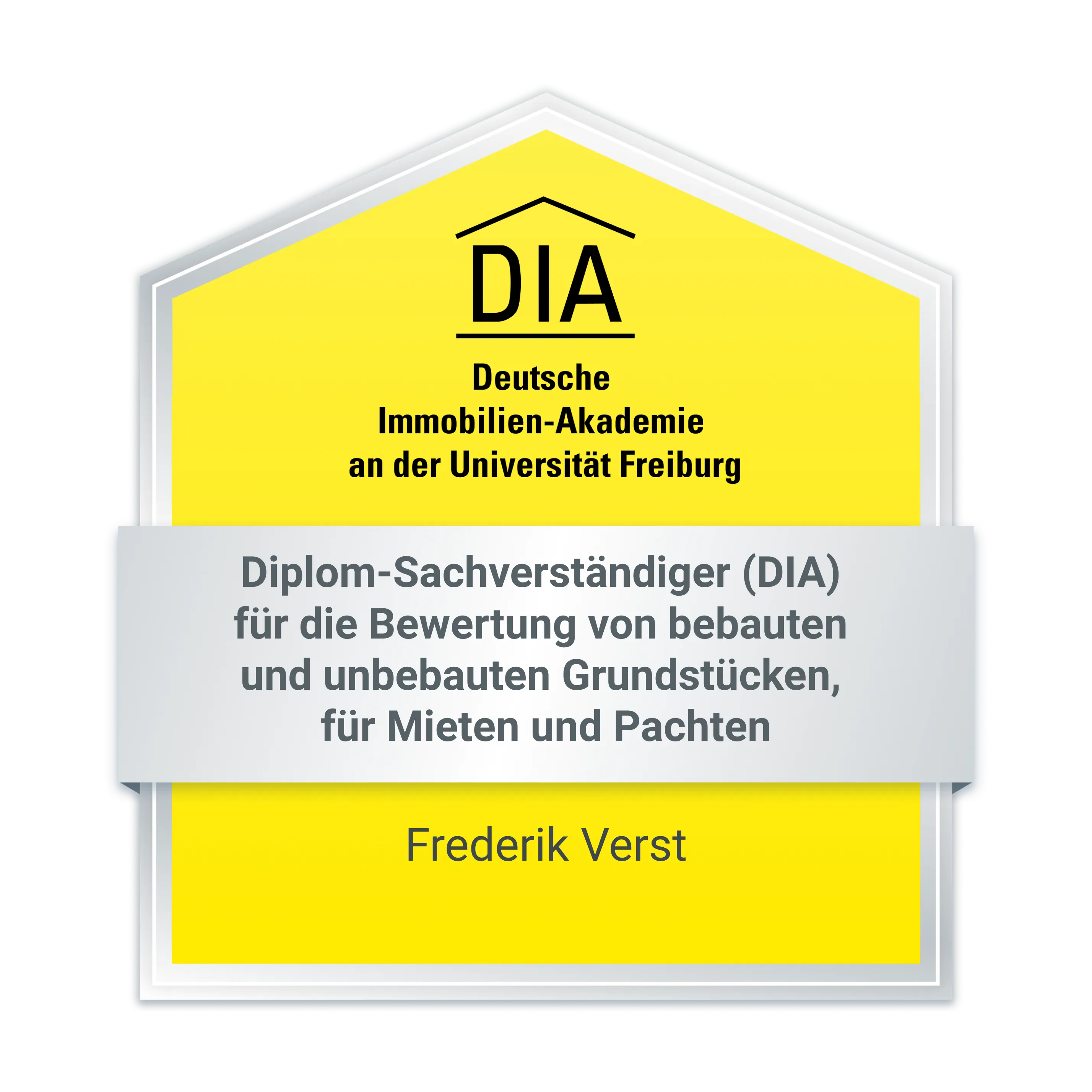 DIA Diplom-Sachverständiger Zertifikat